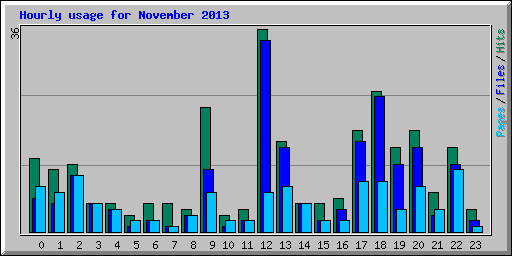 Hourly usage for November 2013